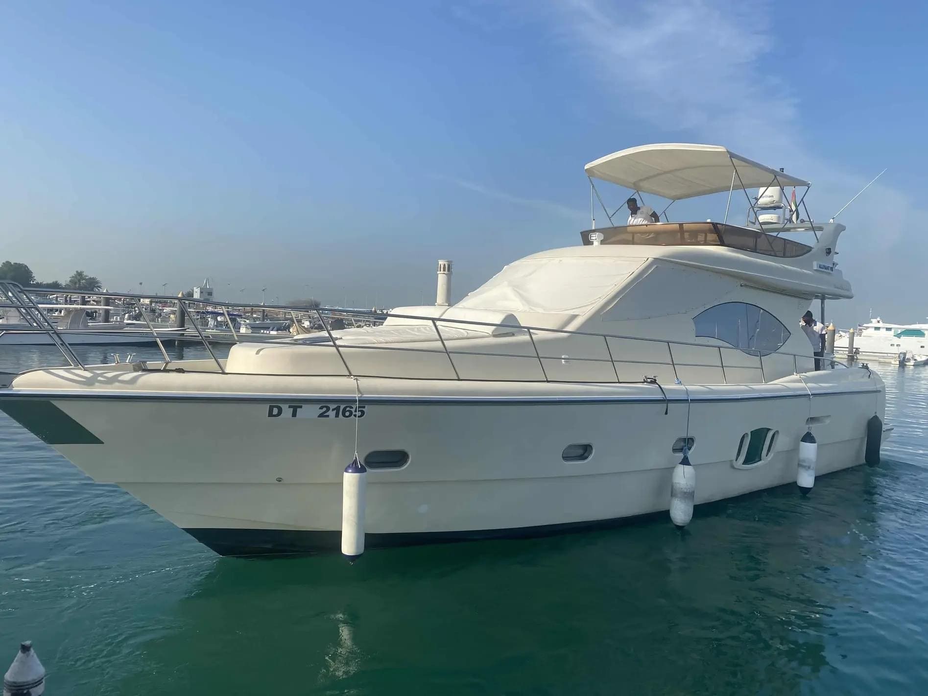 55ft yacht in dubai sea shore