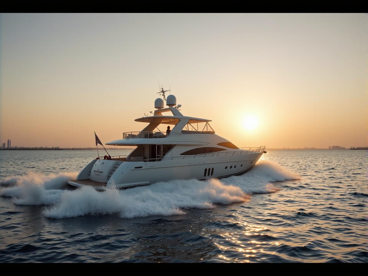 Yacht with Atlantis view